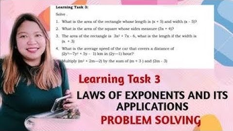 LAWS OF EXPONENTS AND ITS APPLICATIONS| WEEK 5 LEARNING TASK 3| G7 #019| LoveMATH TV