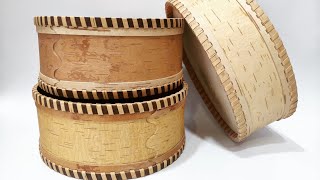 Три тарелки-конфетницы из бересты - Making a three birch bark basket