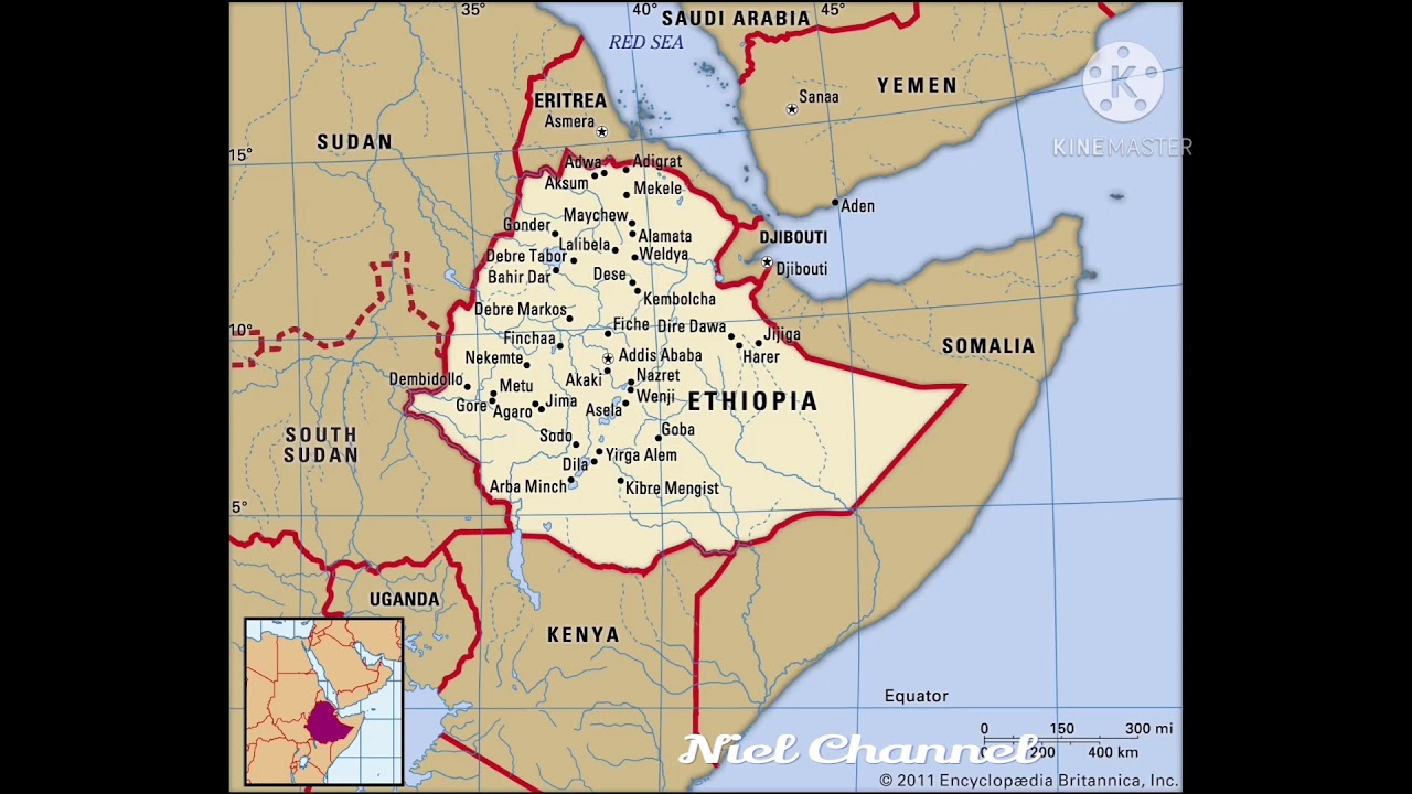    ETHIOPIA N GEOGRAPHICAL MAP