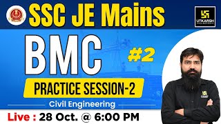 SSC JE Mains 2023 BMC | Practice Session-2 | Civil Engineering | Vinod Sir