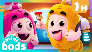 Giant Picture Painting Trouble | Mini Oddbods | Baby Oddbods | Funny Cartoons For Kids