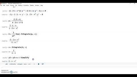 Mathematica Reduction of order formula and Variation of parameters method