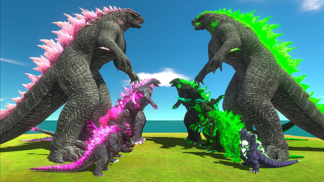 Evolution of Godzilla New Empire VS Green RADIATION Itself - Animal Revolt Battle Simulator
