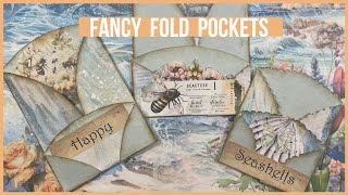Fancy fold fun pockets for junk journals & paper craft #beesummerinspired LETTER F
