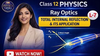 Class 12| Ray Optics L-7 | Total Internal Reflection &amp; Applications | Optical Fibre, Mirage, Diamond