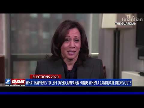 What happens to left over campaign funds when a candidate drops out?