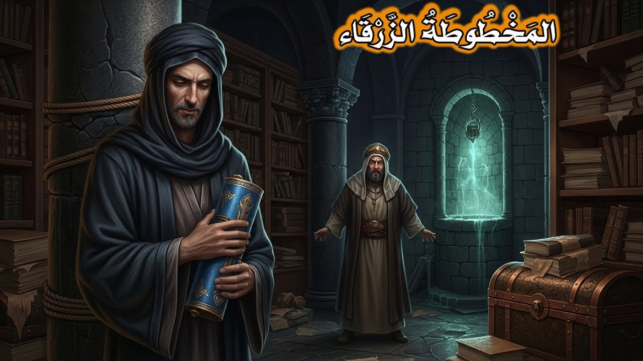 المخطوطة الزرقاء، العهد القديم الذي قاد الخازن إلى السرداب المائي تحت نهردجلة. #قصص_قبل_النوم
