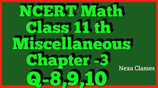 Trigonometric Functions Miscellaneous (Q8,Q9,Q10)  Class 11 Maths NCERT