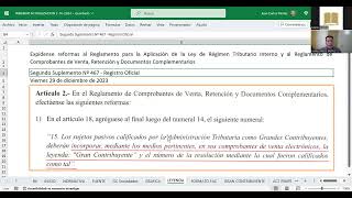 Consideraciones Tributarias 2024 Grandes Contribuyentes  RIMPE recategorización