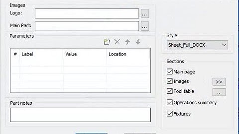 SolidCAM  - Tool Setup Sheet