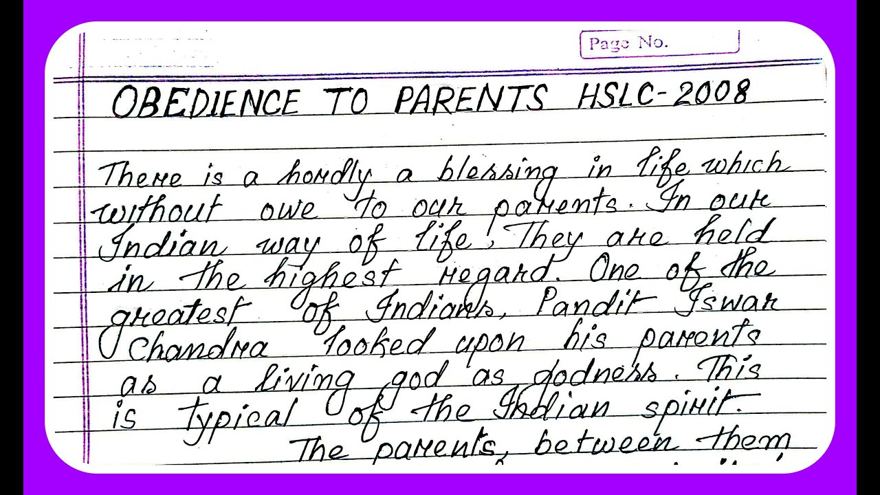 obedience to parents essay
