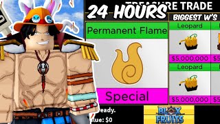 Trading EVERY Permanent Beast Fruit for 24 Hours in Blox Fruits 