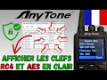  anytone atd878uvii plus  comment afficher les cls aes256 et arc4  40 bit masques dans le cps