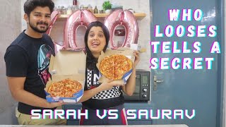 PIZZA CHALLENGE WITH A TWIST | SARAH VS SAURAV