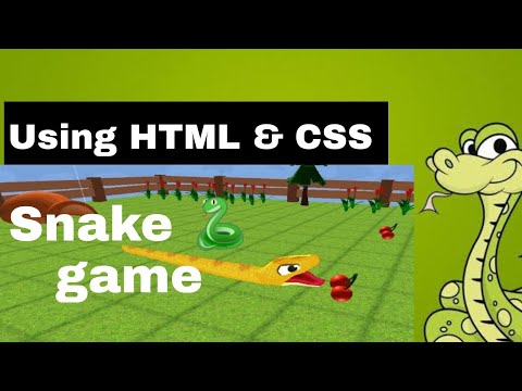 how to make snake 🐍 game using HTML and CSS