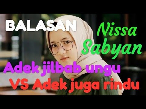 Adek jilbab  ungu  Vs Adek juga rindu cover  wanita Sholehah 