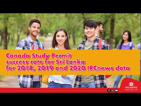 Canada Study Permit success rate for Sri Lanka for 2018, 2019 and 2020 IRCnews data