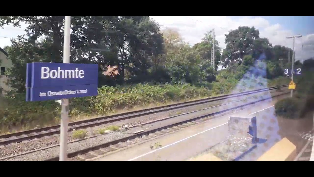 wunderschöne entspannte mitfahrt einer RE 9 Osnabrück Hbf bis lemförde