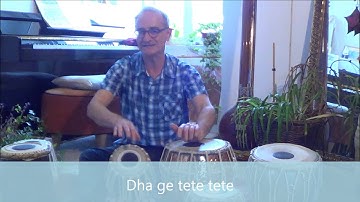 Tabla lesson 5 by john Boswell dha ge tetetete