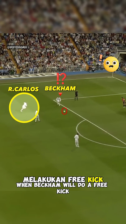 ketika Roberto Carlos mencuri freekick David Beckham 😲 !
