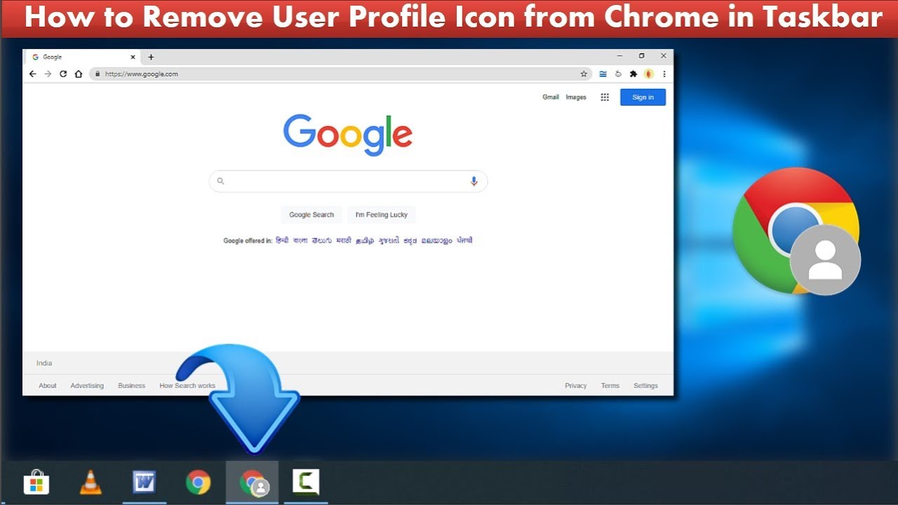 How To Remove Profile Icons From Google Chrome On Taskbar In Windows -  Youtube