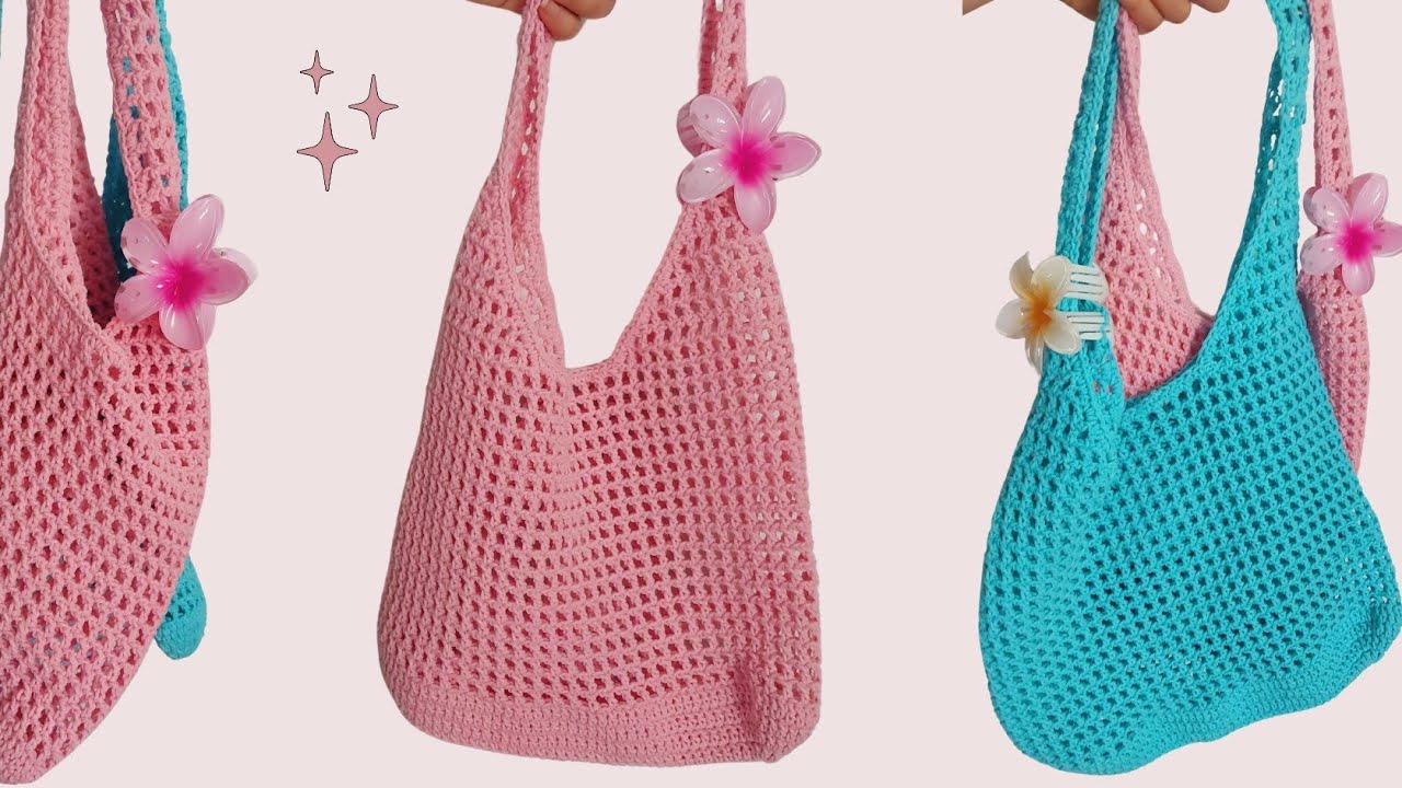 File Çanta yapımı | Örgü Yazlık Çanta Yapımı #örgüçanta #crochetmeshbag #diy