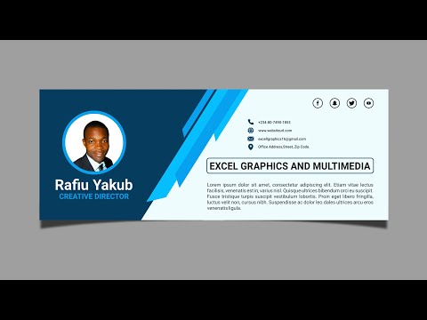 Professional Email Signature Design in CorelDRAW Tutorial