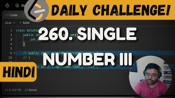 BACK!!! 260. Single Number III | bit manipulation | leetcode daily challenge | DSA | Hindi