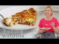 Anna olson makes a delectable leek  cheese quiche  baking wisdom