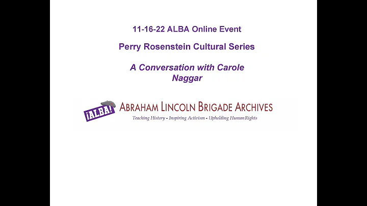 A Conversation with Carole Naggar