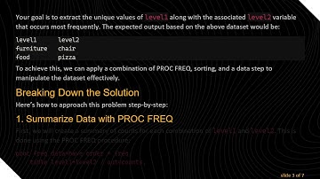 How to Extract the Highest Occurring Variable in SAS from a Dataset