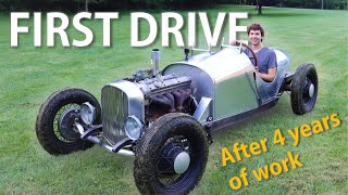 The First Drive Homemade Boat-Tail Speedster Pt. 60