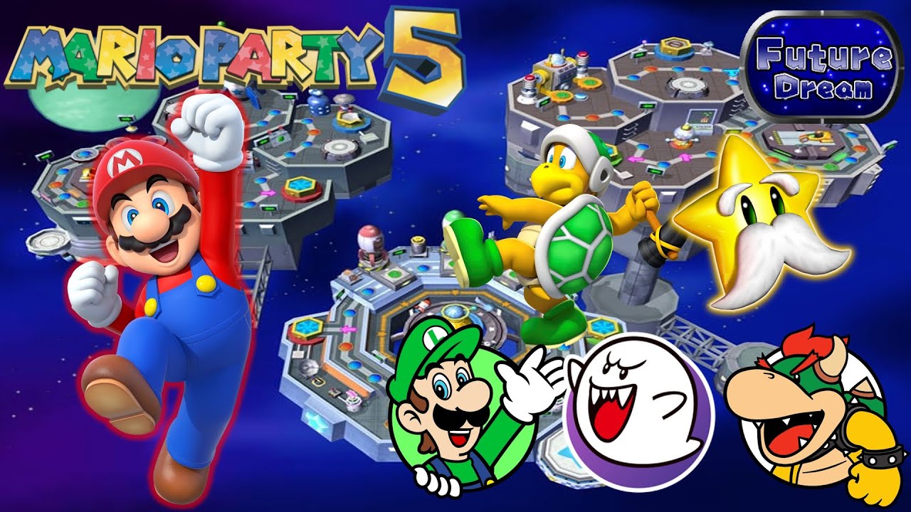 Mario Party 5 - Mario vs Luigi vs Boo vs Koopa Kid - Future Dream