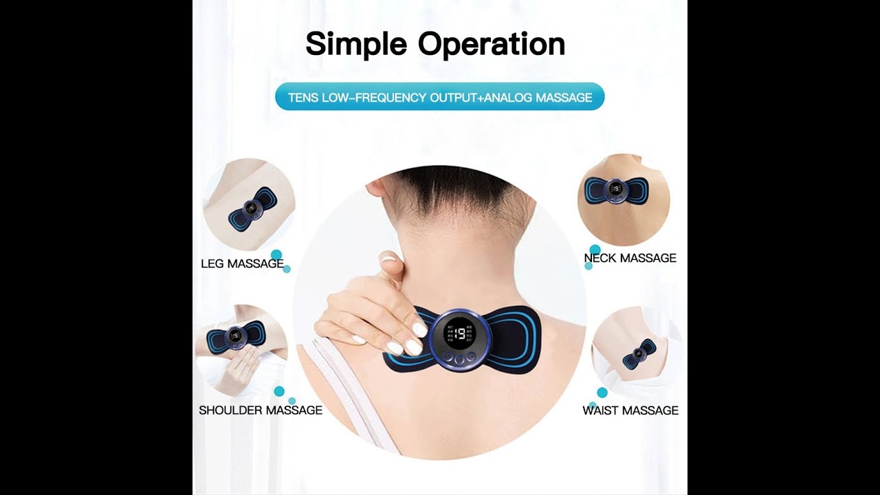 LCD Display EMS Neck Stretcher Electric Massager 8 Mode Cervical Massa –  TekDukan