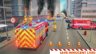 Xe cứu  Hỏa Chữa cháy khẩn cấp _  Emergency Firefighters 3D - android gameplay screenshot 5