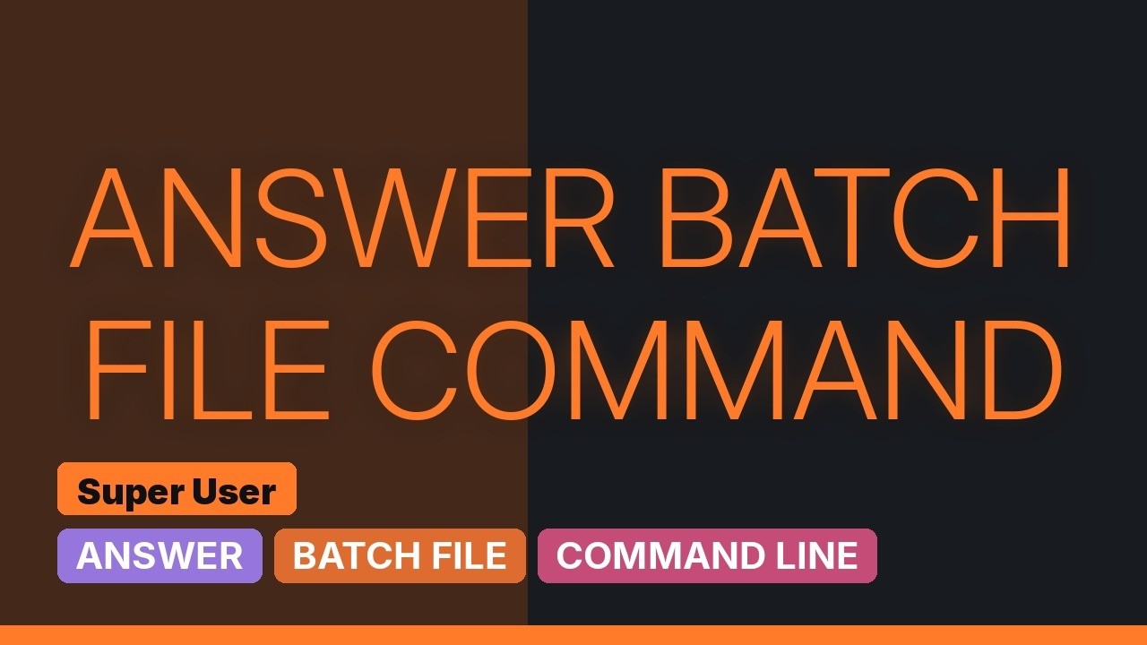 How to create a Windows Batch Script to do this? - YouTube