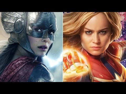 Natalie Portman Responds Brie Larson Lifting Mjolnir - YouTube