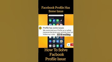 Facebook Profile Has Some Issue | How To Solve Facbook Profile Issue 100% WORKING #Shorts #ytshorts