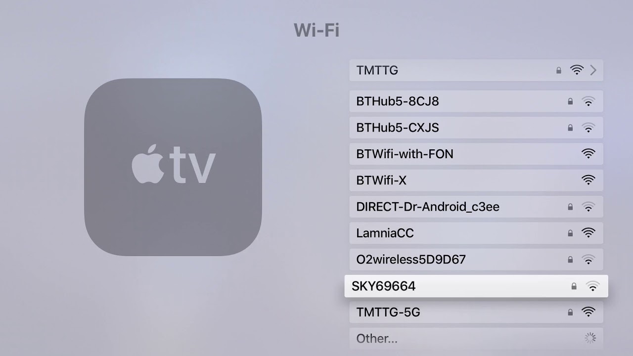Connect Apple TV to a Wifi Network - YouTube