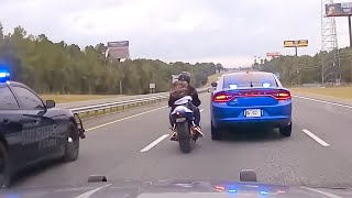Craziest Motorcycle Police Chases Caught on Dashcam