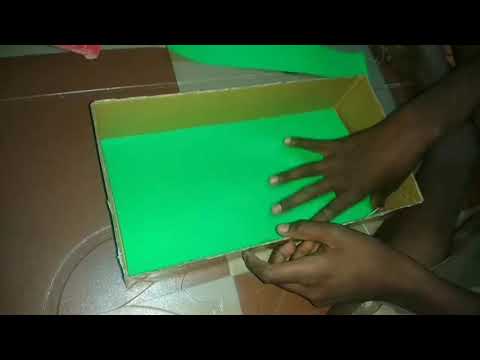 Football ground project making video (using shoe box)