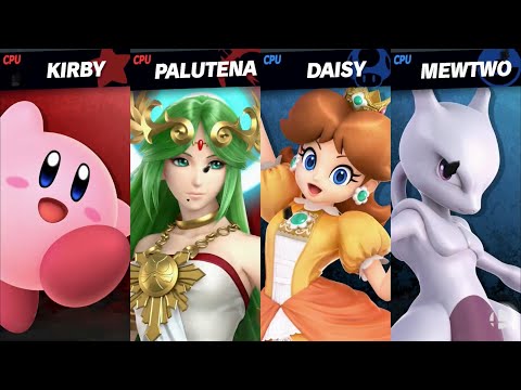 Super Smash Bros. Ultimate - Kirby and Palutena vs Daisy and Mewtwo