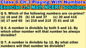 Class 6 Ex 3.4 Q 5 | Q 6 | Q 7 | Playing with Numbers |Chapter 3 | Exercise 3.4|Math NCERT Solutions