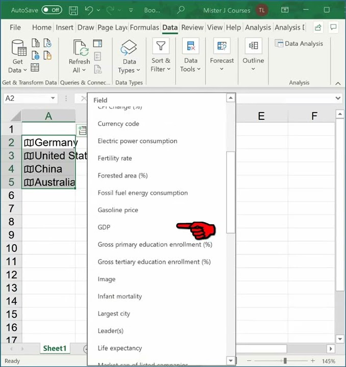 Using excel data types tool the quick way youtube