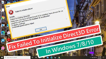 Fix Failed To Initialize Direct3D Error In Windows 7/8/10
