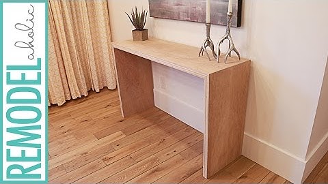Build a Waterfall Console Table from One Sheet of Plywood #plywoodpretty