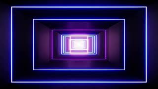Glowing Neon Multiple Light Rectangle Tunnel VJ Loop Motion Background 4K