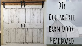 DIY Dollar Tree Barn Door Headboard