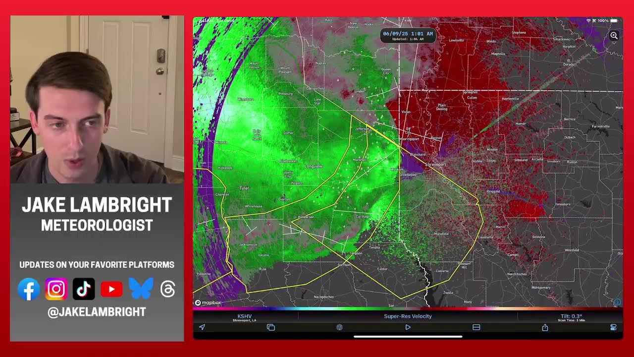 Severe Weather Update for NE Texas and Louisiana 5/9/2025