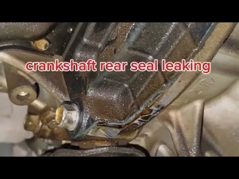 crankshaft rear seal leaking. - YouTube